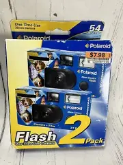 2 Pack Polaroid Fun Shooter Flash Disposable Cameras Expired 2006 One Time Use