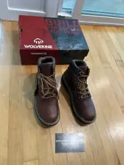 Wolverine Men's 6" Raider DuraShock Peanut Soft Toe Slip Resist. Size 8.5M - NIB
