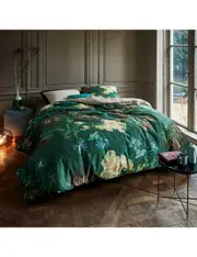 Bedding House Peonies Green Quilt Cover Set Queen