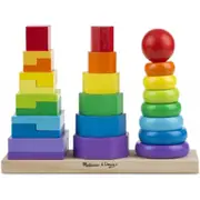 Melissa & Doug Geometric Stacker Kids/Childrens Interactive Play Toy 2+