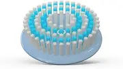 TAO Clean Replacement Sensitive Brush Head, Replacement Head (1 Head) – Sensitive Brush Replacement Head for the TAO Clean Electric Face Cleansing Brush and Cleaning Station, White/Blue