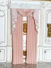 MINIATURE DOLLHOUSE 1:12 SCALE WINDOW CURTAIN #16 - DARK PEACH