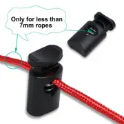 6pcs Plastic Cord Lock Stopper End Spring Toggle Fastener Slider Organizers