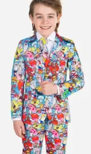 Opposuits Spongebob SquarePants Frenzy Suit Blazer Pants Tie Size 10Y Youth