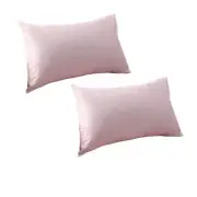 NNEDSZ Blush 400TC Bamboo Cotton Pair of Standard Pillowcases 48 x 73 + 15cm