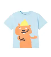 [Stella McCartney Kids] Stella McCartney Kids Printed cotton jersey T-shirt Y 2 blue