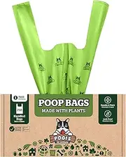 Pogi's Compostable Poop Bags - 250 Dog Poop Bags with Easy-Tie Handles - Leak-Proof, Plant-Based, ASTM D6400 Certified Home Compostable Waste Bags for Dogs (250 Bags with Handles)