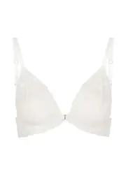 Fleur OF England Daisy Embroidered Tulle Soft-cup bra - Ivory M (UK12 / M)