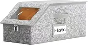 Baseball Hat Storage Organizer | Clear Display Case Hold Each Holds 24 Hats,Large Capacity Transparent Lid Containers For Closet Organization Solution