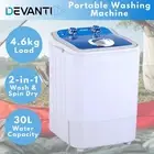 Mini Portable Washing Machine 4.6KG Outdoor Top Load Spin Dry Caravan Camping