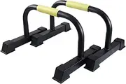 IBS Folding Fitness Parallettes Push Up Bar Stand Stand Metal for Gym and Home Exercise (Black)