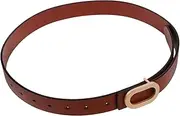 [Baluue] Elegant Cowhide Waist Belt for Women Wide Design with Buckle Versatile Deep Fashion Accessory for Dresses Jeans High End Craftsmanship Durable Materials