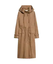 Waterproof technology fabric, oversized parka coat IT40,IT42,IT38,IT46 CUOIO