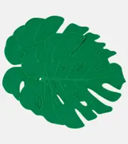 [Aquazzura Casa] Aquazzura Casa Florida Leaf set of 2 linen placemats One Size green