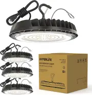 High Bay LED Shop Lights: Warehouse Lights 100W 4 Packs - 14000LM UFO Lights for