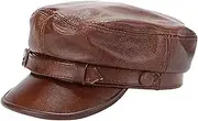 [Yiozoi] Winter Hat Men's and Women's Hat Men's Leather News Boys' Baker Boys' Hat