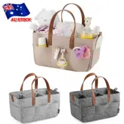 Foldable Baby Diaper Caddy Nursery Storage Organizer Felt Nappy Infant Wipes Bag