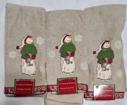 Lot/3 St Nicholas Square Kitchen Bath Fingertip Towels Holiday Christmas Lot J
