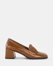 Shelly Shen Magnolia/Tan Patent Womens Heels 05