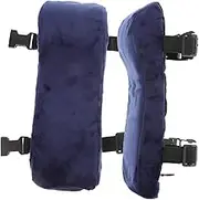 FUNNETOYU 2Pcs Comfortable Armrest Pads Replaceable Memory Foam Arm Rest Cushion for Living Room Office Chairs Elbow Support Non Slip Design Blue Color