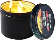 Survival Candles - Natural Beeswax Candles for Outdoor Survival | 36 Hours Long Burning Camping Candle with Jar | 3-Wick Lamp for Survivals Preparedness Outdoor Activities and Others