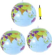 Abaodam 1 Set Foldable Inflatable Globe for Portable Teaching Geography Tool for Summer Pool Parties Home Schooling Office Decorations and Travel Activities Random Color