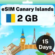 eSIM Canary Islands - 2 GB - 15 Days - Travel eSIM | QR code activation