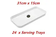 24 x Melamine Serving Tray Sandwich Plate Food Lunch Snack Coffee Drink Tea Platter