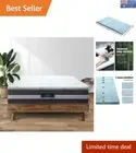 8cm Thick Foldable Memory Foam Mattress Topper with Bamboo Cover, Double Size