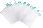 Beavorty 10pcs Soap Foaming Net Soap Exfoliating Luxury Soap Face Cleansing Foaming Nets Soap Packaging Caress Bar Soap Net Soap Pouch Mesh Soap Bag Exfoliating Soap Container Pp White