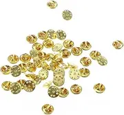 [Veemoon] 50pcs Name Badges Blank Bulk Hats Blank Hat Lapel Clutch Tack Back Clutch Backings Pin Clutch Tie Tacks Retainer Horse Needle Holder Brooch Buckle Golden Butterfly Lapel Pin