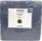 Earth Pure Organic 300 Thread Count Queen Bed 6 Piece Sheets Set Blue