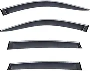 QVQOCUKS Car Side Windows Visors Compatible for BMW X4 F26 G02 Sun Rain Guards Deflector Windshield Awnings Car Auto Accessories(X4-F26 2013-2017)