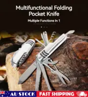Survival Multi Purpose Folding Pocket Swiss Army Knife Stainless Steel Tool Au