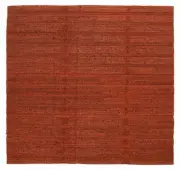 Vintage Hand Woven Kilim Rug 8'2" x 8'1" Traditional Wool Carpet