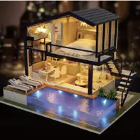 在飛比找蝦皮購物優惠-智趣屋 DIY  木製微型房屋 時光公寓 組裝小屋系列 袖珍