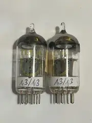 Balanced Pair ECC83 / 12AX7 TESLA Foil Getter - 1971'y - NOS