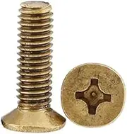 100Pcs M2/M2.5,4-12mm Thread Brass Countersunk Head Screws(8mm,M2)