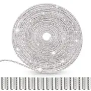 5.47 Yards Rhinestone Shoe Laces Bling Glitter Cords for Sneakers with 20 Aglets