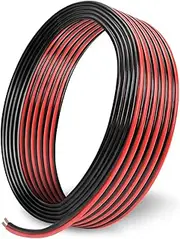 UCINNOVATE Electrical Wire CCA Copper Wire 2 Conductor, 12 AWG Wire 100FT (Red 50FT+ Black 50FT) Low Voltage Automotive Wire Speaker Wire 12 Gauge 12V/24V DC Red and Black Wire PVC Car Battery Wire