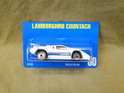 Vintage 1991 Hot Wheels: White Lamborghini Countach #60