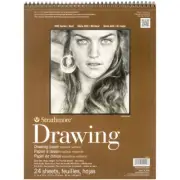 Strathmore 400500 Medium Drawing Spiral Paper Pad 11"X14"-24 Sheets