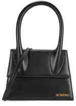 Jacquemus Le Grande Chiquito Leather top Handle bag - Black One Size