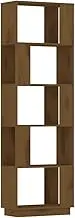 Bookcase Room Divider | Solid Pinewood Standing Shelf | Honey Brown 51x25x163.5 cm | Space-Saving for Small Rooms & Home Offices | Stylish & Durable Storage Solution