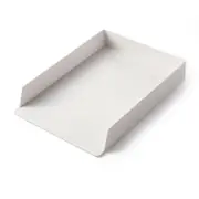 Lecluse Stackable Pull-Out Desk Organizer Letter Tray Organizer Set White Desk A