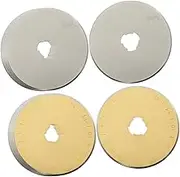 SHINEOFI Titanium-Plated Rolling Blades for Rotary Cutting 10pcs Set Replacement Rotary Tool Accessories Suitable for Sewing Quilting Craft Cutting Patchwork
