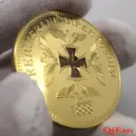 熱銷款鐵十字老鷹外幣收藏紀念章 1888德國鏤空金幣 鍍金外貿紀念幣