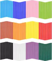 120PCS Colored Mini Hot Glue Sticks - 0.28x3.9" Hot Melt Glue Sticks 12 Colors
