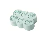 6 Grid Rectangle Popsicle Mold Silicone Ice Tray Ice Cream Ice Mold Children Animal Three-dimensional Popsicle Mold-Blue