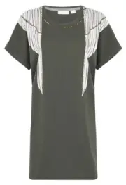 sass and bide Flight Of Life Dress Olive Embellished XS